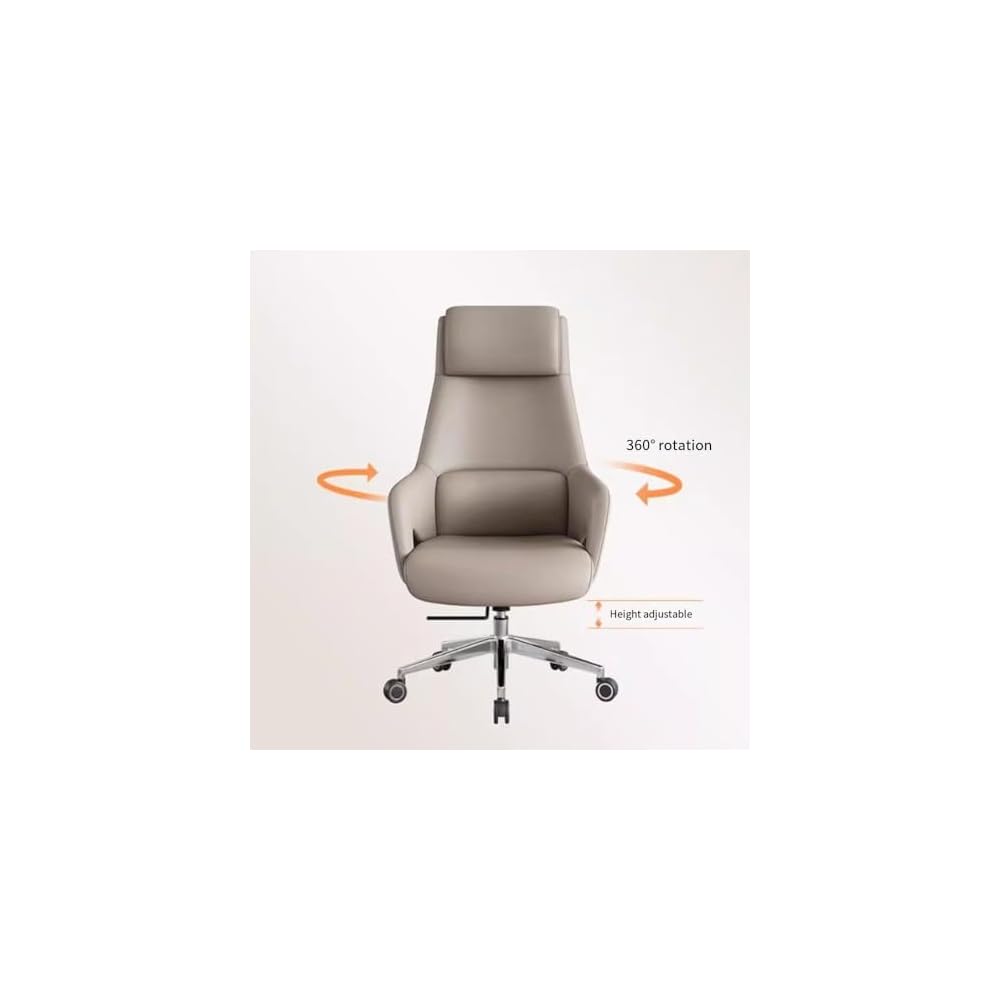 Executive Office Chair, Office Chair Ergonomic Office Chair Computer Chair Household Swivel Chair Reclining Back Business Executive Chair Boss Chair Desk Chair for Aldult, Home, Office,