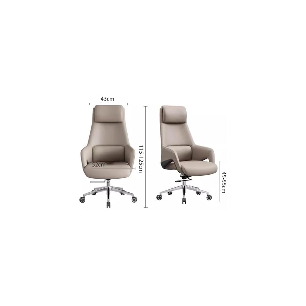 Executive Office Chair, Office Chair Ergonomic Office Chair Computer Chair Household Swivel Chair Reclining Back Business Executive Chair Boss Chair Desk Chair for Aldult, Home, Office,