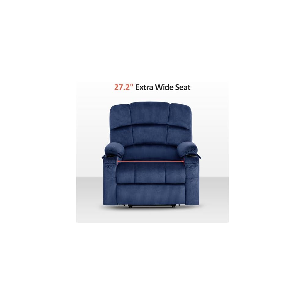 MCombo Dual Motor Power Lift Recliner, Heat and Massage, R7677, Medium-Wide
