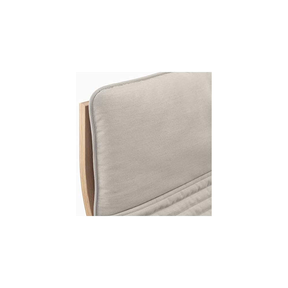 ProTuning POÄNG Armchair, white stained oak veneer/Knisa light beige