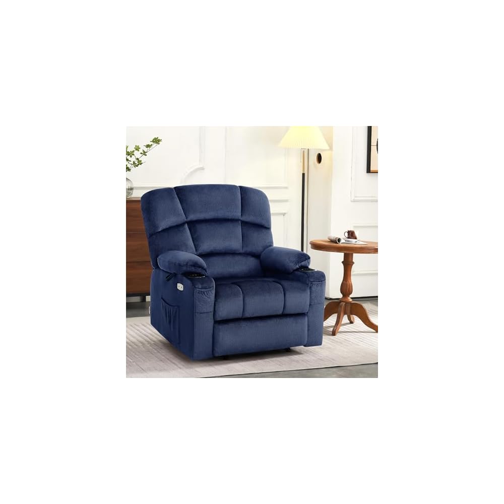 MCombo Dual Motor Power Lift Recliner, Heat and Massage, R7677, Medium-Wide