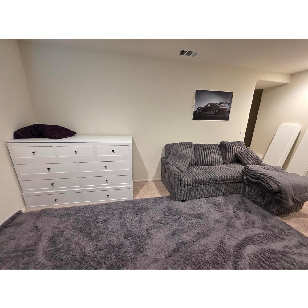 LIVAUVEAD Murphy Bed Full, Murphy Bed Cabinet with Headboard, White