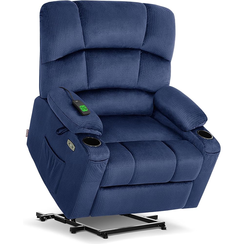 MCombo Dual Motor Power Lift Recliner, Heat and Massage, R7677, Medium-Wide