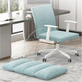 Comfortable Swivel Chair Upholstered Desk Chair Linen, Home Office Comfy Swivel Chair, Height Adjustable Computer Task Chairs for Living Room Bedroom Adjust Rolling Chair